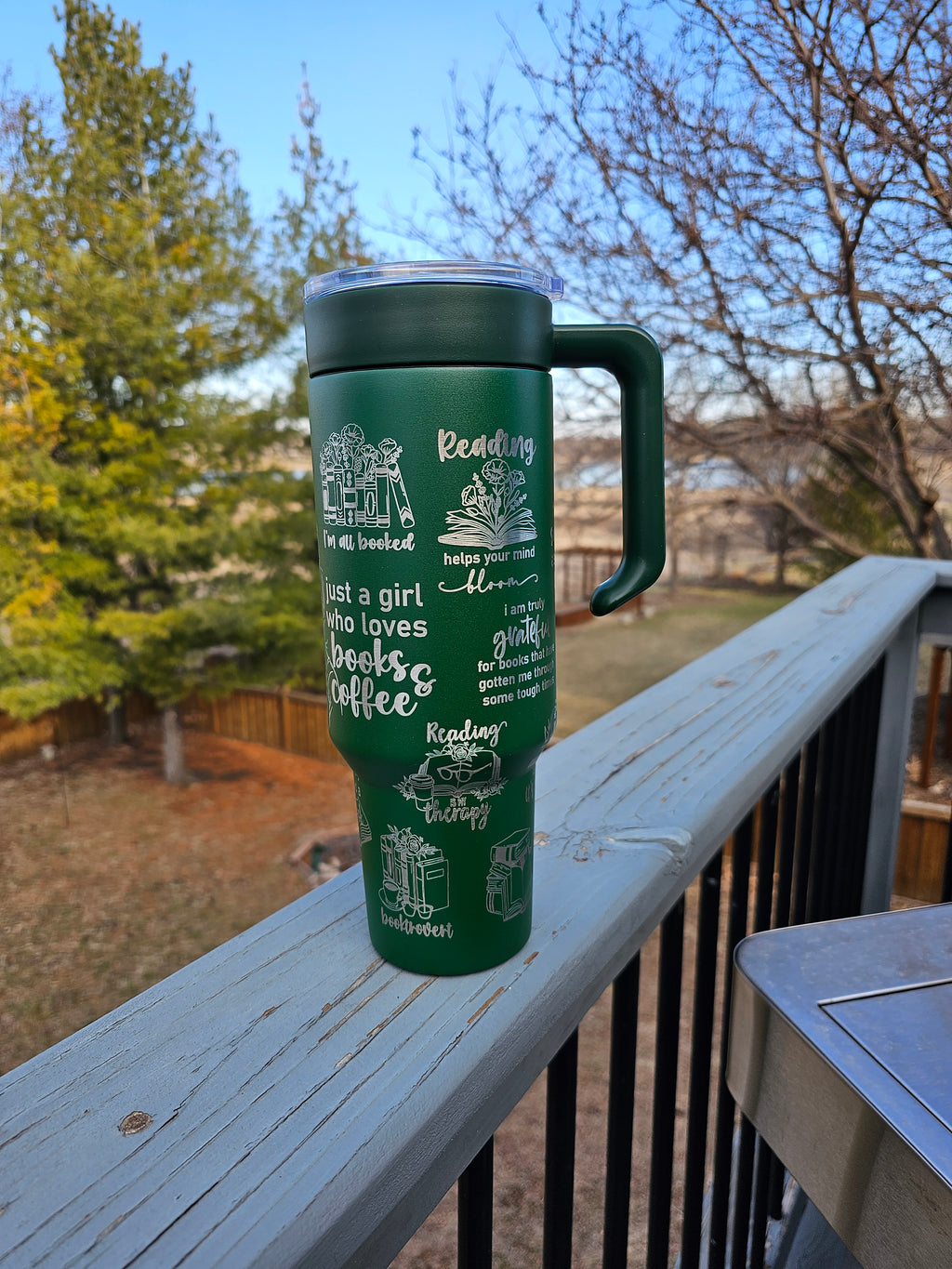 Book Lovers Themed Laser Engraved Tumbler