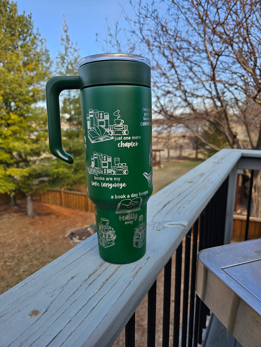 Book Lovers Themed Laser Engraved Tumbler