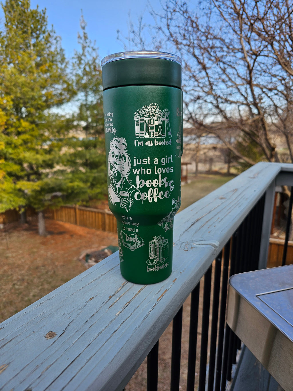 Book Lovers Themed Laser Engraved Tumbler