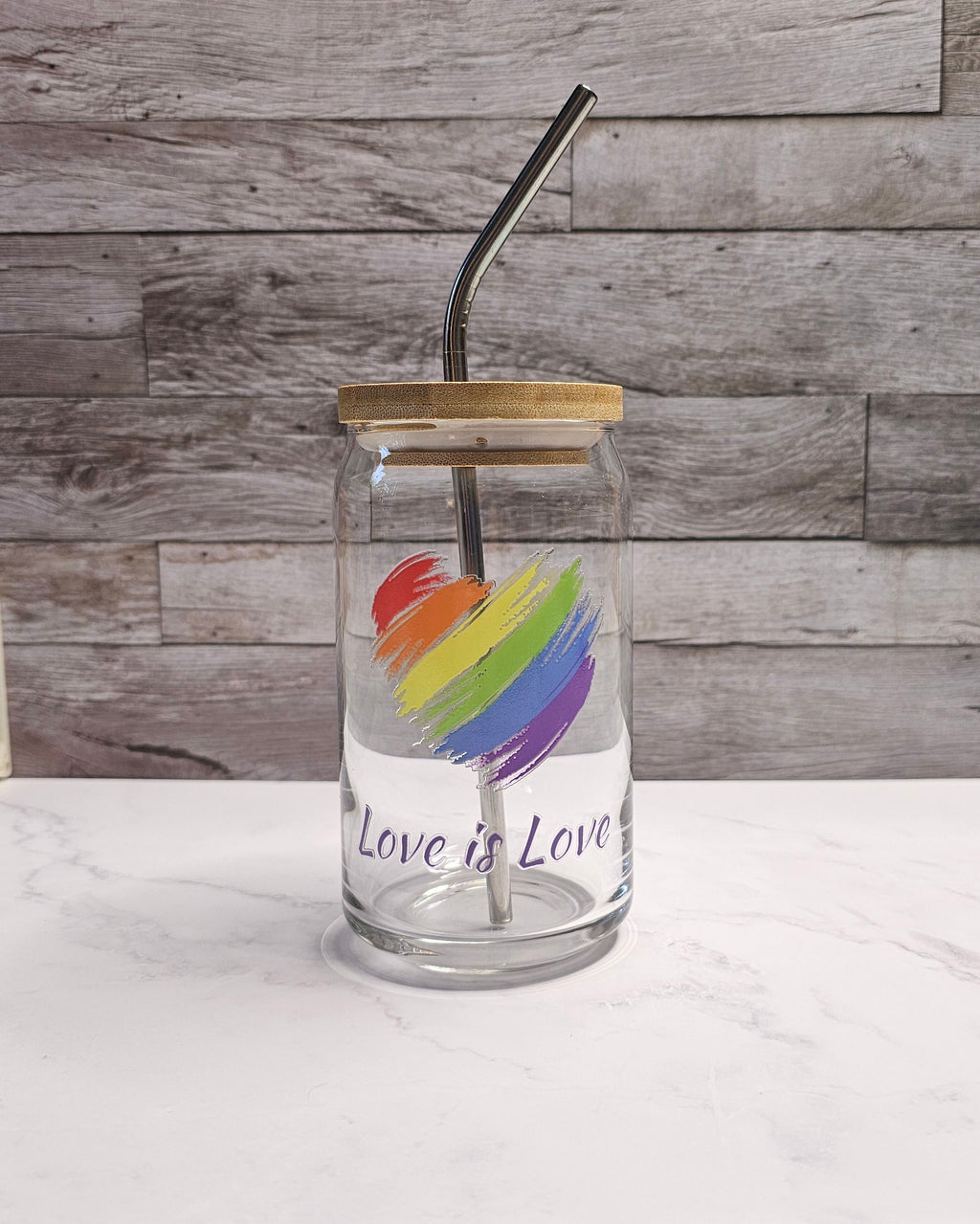 🌈 "Love is Love" Rainbow Heart