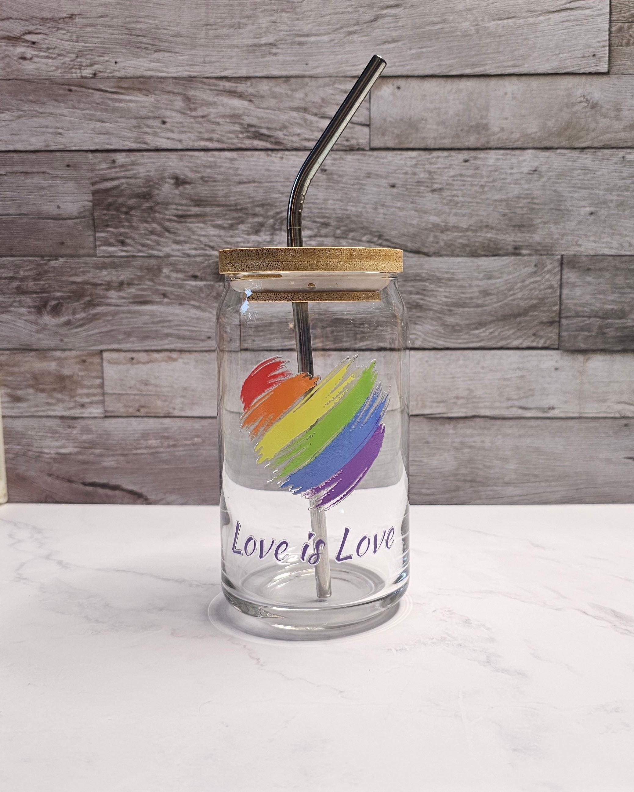 🌈 "Love is Love" Rainbow Heart